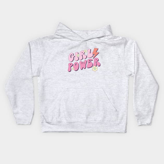 Girl Power Kids Hoodie by Happii Pink